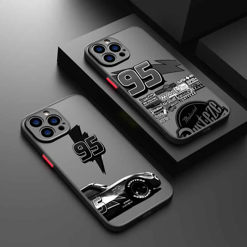 Cars L-Lightning M-McQueen For iPhone 17 Air 16E 16 15 14 13 12 11 8 7 mini Pro Max Plus Frosted Translucent Soft Phone Case Cars L-Lightning M-McQueen For iPhone 17 Air 16E 16 15 14 13 12 11 8 7 mini Pro Max Plus Frosted Translucent Soft Phone Case - Image 1