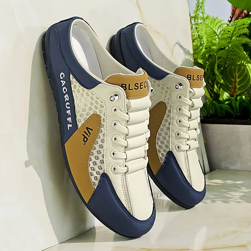 New Men's Casual Slip-Ons - Durable, Comfortable, Breathable & Stylish Half-Slippers New Men's Casual Slip-Ons - Durable, Comfortable, Breathable & Stylish Half-Slippers - Image 1
