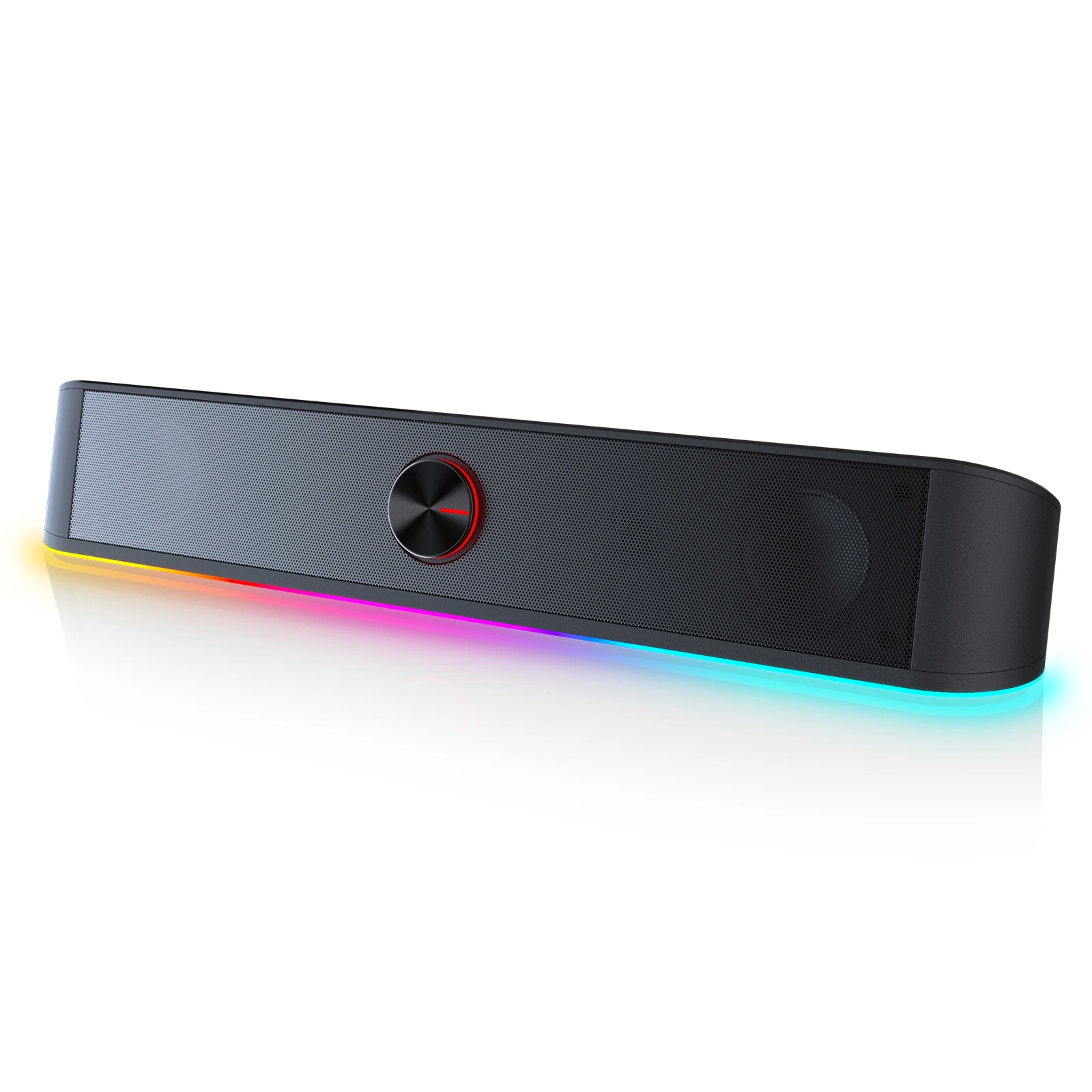 Redragon GS560 Adiemus RGB USB Desktop Soundbar, 2.0 Channel Computer Speaker with Dynamic Lighting Bar Audio-Light Sync/Display Redragon GS560 Adiemus RGB USB Desktop Soundbar, 2.0 Channel Computer Speaker with Dynamic Lighting Bar Audio-Light Sync/Display - Image 1