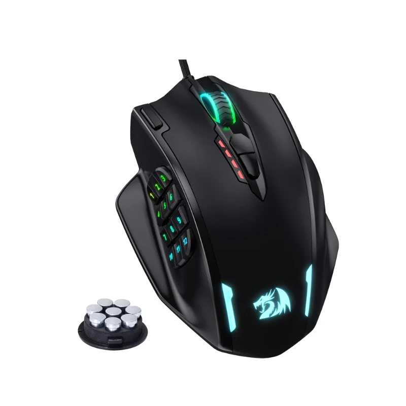 Redragon M908 RGB Backlight LED USB Wired Gaming Mouse 18 Programmable Mouse Buttons 12400 DPI Redragon M908 RGB Backlight LED USB Wired Gaming Mouse 18 Programmable Mouse Buttons 12400 DPI - Image 1