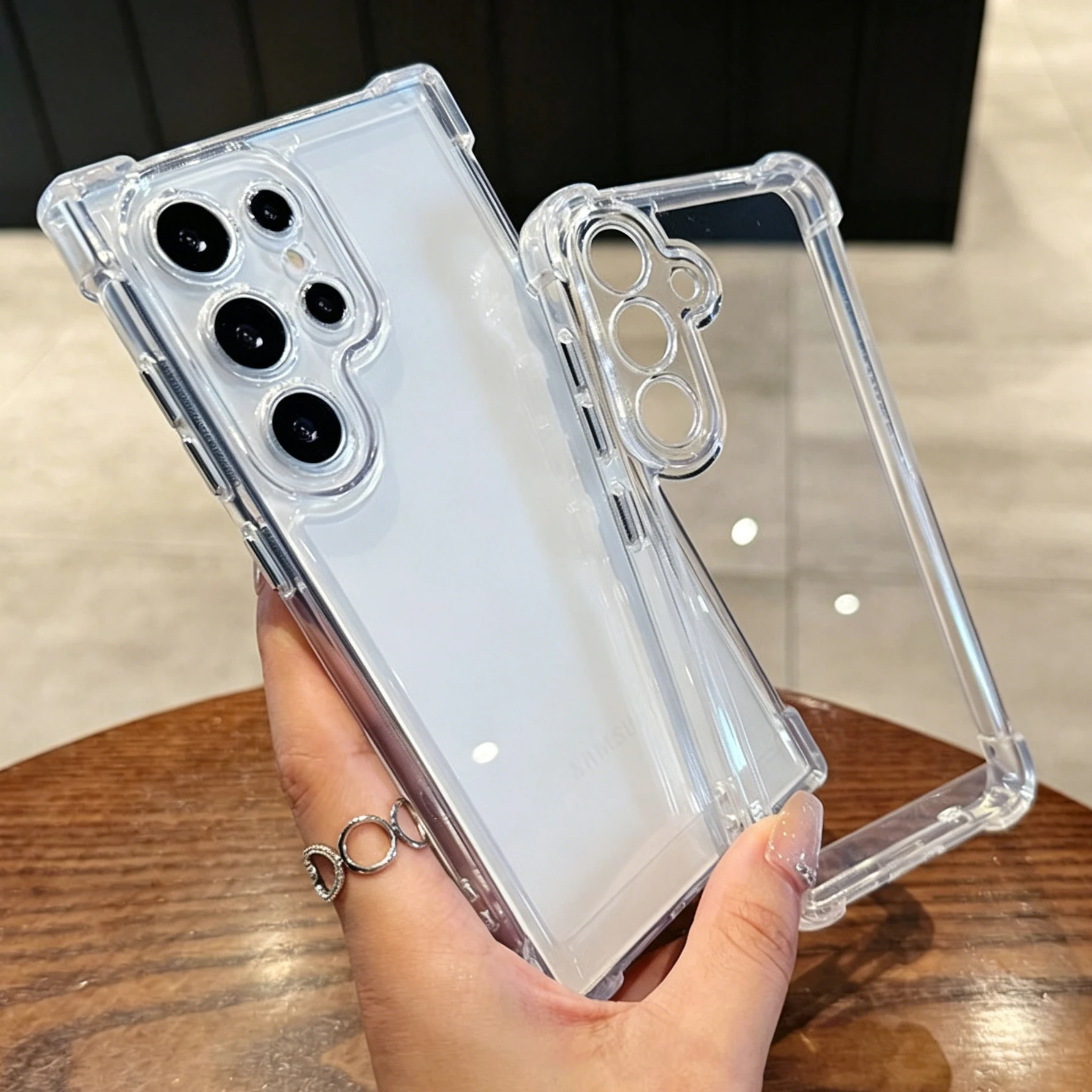 Transparent shockproof soft case for Samsung Galaxy S26 S25 S24 S23 S22 S21 Ultra Plus S25 Edge A34 A33 A54 A53 5G accessories Transparent shockproof soft case for Samsung Galaxy S26 S25 S24 S23 S22 S21 Ultra Plus S25 Edge A34 A33 A54 A53 5G accessories - Image 1
