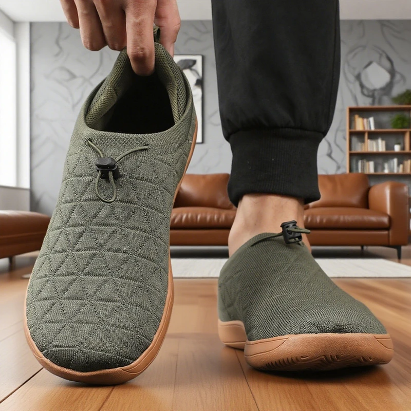Wide Barefoot Shoes for Mens Breathable Knitted Mesh Walking Sneakers Outdoor Running Zero Drop Casual Sneaker Minimalist Shoes Wide Barefoot Shoes for Mens Breathable Knitted Mesh Walking Sneakers Outdoor Running Zero Drop Casual Sneaker Minimalist Shoes - Image 1