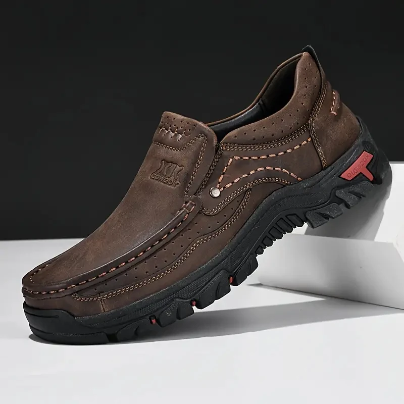 Handmade Leather Men Shoes Casual Outdoor Slip On Loafers Men Leather Shoes Flats Moccasins Walking Shoes Non-Slip Dropshipping Handmade Leather Men Shoes Casual Outdoor Slip On Loafers Men Leather Shoes Flats Moccasins Walking Shoes Non-Slip Dropshipping - Image 1